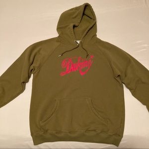 DAKINE Star Army Green & Pink Pullover Hoodie Sweatshirt